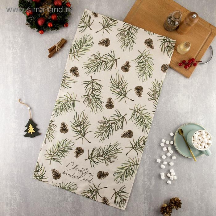 Полотенце «Этель» Christmas tree 40×73 см, 100% хл, саржа 190 г/м² - Фото 1