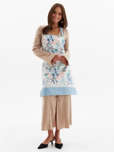 Фартук новогодний "Этель" Christmas flowers 60х70см, 100% хл, саржа 190 гр/м2