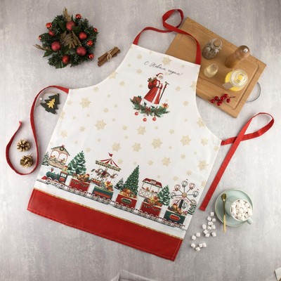 Фартук новогодний «Этель. Новогодняя ярмарка», 60×70 см, 100% хлопок, саржа 190 г/м²
