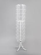 Стойка-вертушка для открыток, напольная, 60 карманов А5, 40×40×180 см, белая - Фото 2