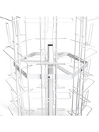 Стойка-вертушка для открыток, напольная, 60 карманов А5, 40×40×180 см, белая - Фото 3