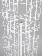 Стойка вращающаяся для открыток, напольная, 60 карманов А5, 40×40×180 см, белая - Фото 3