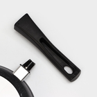 Сковорода, d=22 см, съёмная ручка, антипригарное покрытие, цвет тёмный мрамор - фото 24234169