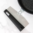 Сковорода, d=22 см, съёмная ручка, антипригарное покрытие, цвет тёмный мрамор - фото 24234170