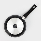 Сковорода, d=22 см, съёмная ручка, антипригарное покрытие, цвет тёмный мрамор - фото 24234171