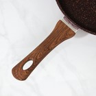 Сковорода KUKMARA Granit ultra red, d=26 см, пластиковая ручка, стеклянная крышка, антипригарное покрытие, алюминий, коричневая - Фото 4