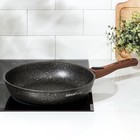 Сковорода KUKMARA Granit ultra original, d=28 см, съёмная ручка, антипригарное покрытие, алюминий, чёрная - Фото 7