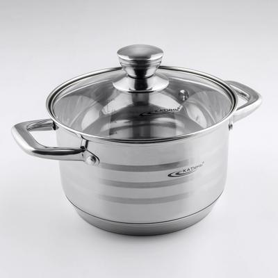 Кастрюля Катунь «Элис», 3.5 л, d=20 см, капсульное дно, индукция, нержавеющая сталь