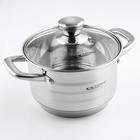 Кастрюля Катунь «Элис», 2.5 л, d=18 см, капсульное дно, индукция, нержавеющая сталь, AISI - 201 - Фото 1