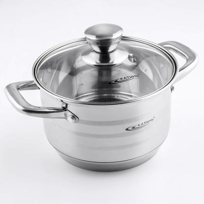 Кастрюля Катунь «Элис», 2.5 л, d=18 см, капсульное дно, индукция, нержавеющая сталь