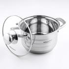 Кастрюля Катунь «Элис», 2.5 л, d=18 см, капсульное дно, индукция, нержавеющая сталь, AISI - 201 - Фото 2