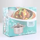 Кастрюля Катунь «Элис», 5.5 л, d=24 см, капсульное дно, индукция, нержавеющая сталь, AISI - 201 - Фото 5