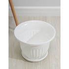 Горшок для цветов с поддоном «Лозанна»,11 л, пластиковый, белый - Фото 2