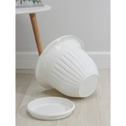 Горшок для цветов с поддоном «Лозанна»,11 л, пластиковый, белый - Фото 3