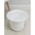 Горшок для цветов с поддоном «Лозанна», 17 л, d=41 см, пластиковый, белый - Фото 2