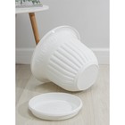 Горшок для цветов с поддоном «Лозанна», 17 л, d=41 см, пластиковый, белый - Фото 3