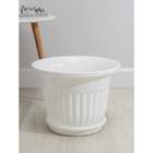 Горшок для цветов с поддоном «Лозанна», 17 л, d=41 см, пластиковый, белый - Фото 8