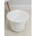 Горшок для цветов с поддоном «Лозанна», 17 л, d=41 см, пластиковый, белый - Фото 9