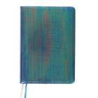 Ежедневник недатированный B6, 160 листов Glossy, обложка искусственная кожа, термотиснение, 2 ляссе, тонированный блок 70 г/м2, сине-зеленый металлик - Фото 1