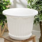 Горшок для цветов с поддоном «Лозанна», 25 л, пластиковый, белый - Фото 8