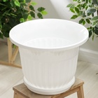 Горшок для цветов с поддоном «Лозанна», 25 л, пластиковый, белый - Фото 10