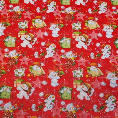 Бумага упаковочная глянцевая, "Рождественский гость", 70 х 100 см