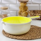 Дуршлаг с поддоном Альтернатива, 3 л, d=25 см, h=11.5 см, пластик, МИКС - Фото 1