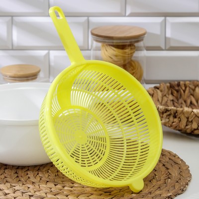 Дуршлаг с поддоном Альтернатива, 3 л, d=37 см, h=11.5 см, пластик, МИКС