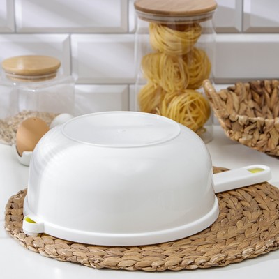 Дуршлаг с поддоном Альтернатива, 3 л, d=37 см, h=11.5 см, пластик, МИКС