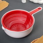 Дуршлаг с поддоном Альтернатива, 3 л, d=25 см, h=11.5 см, пластик, МИКС - Фото 7