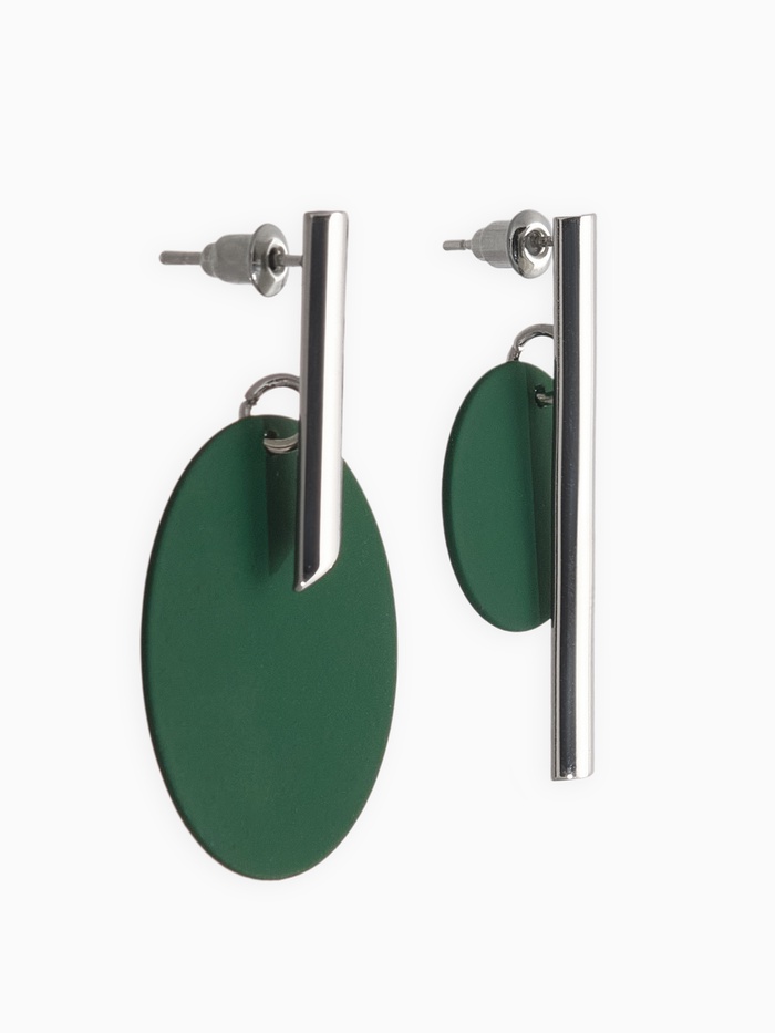 Серьги ассорти «Арт» линии, цвет зелёный в серебре - Фото 1