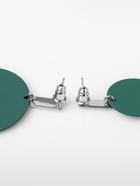 Серьги ассорти «Арт» линии, цвет зелёный в серебре - Фото 4