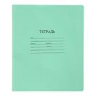 Тетрадь 18 листов в линейку «Зелёная обложка», с алфавитом, плотность 60 г/м², белые листы, термоупаковка 25 шт. - Фото 1