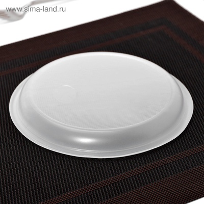 Тарелка одноразовая десертная, d=16.5 см, пластик, белая