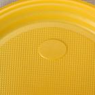 Тарелка одноразовая столовая, d=20,5 см, цвет жёлтый - Фото 3