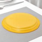 Тарелка одноразовая столовая, d=20,5 см, цвет жёлтый - Фото 4