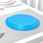 Тарелка одноразовая столовая, d=20,5 см, цвет синий - Фото 3