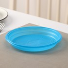 Тарелка одноразовая десертная, d=16,5 см, цвет синий - фото 9060951