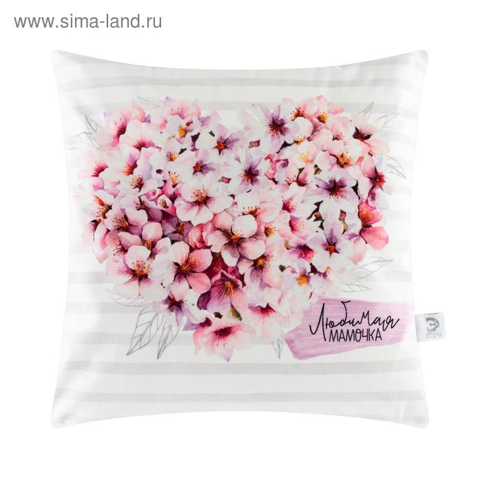 Наволочка декоративная Этель «Любимая мамочка» 40×40 см, 100% п/э, велюр - Фото 1