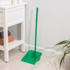 Совок для мусора Альтернатива, с черенком, пластик, 28×25×71 см, МИКС - Фото 2