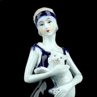 Сувенир керамика "Девушка с кошечкой" 29,5х8,5х6 см - Фото 5