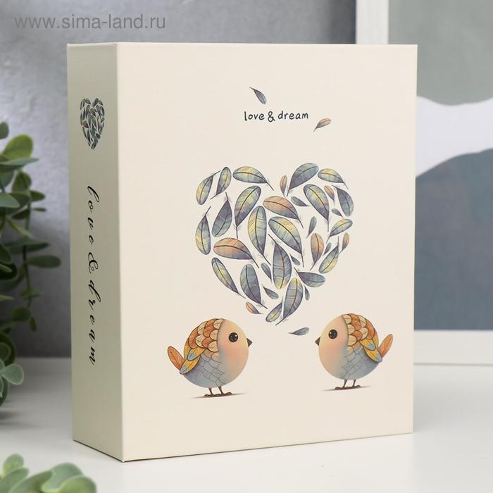 Фотоальбом на 100 фото 10×15 см «Птенчики и сердечко из листьев», 18×14×5 см - Фото 1