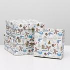 Набор коробок 3 в 1 "Winter", 19 х 19 х 9,5 - 15,5 х 15,5 х 6,5 см - Фото 1