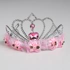Корона «Сердце», цвет розовый - фото 318377381