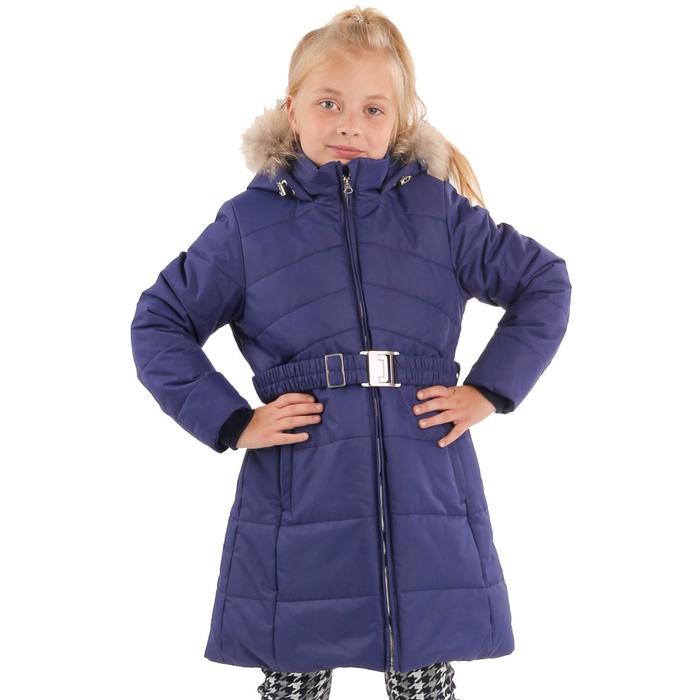 Пальто для девочек «Юнона», рост 158 см, цвет черничный