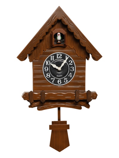 Часы настенные интерьерные большие с кукушкой «Избушка», плавный ход, 52×31 см