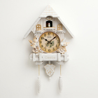 Часы настенные интерьерные большие с кукушкой «Замок с птицами», плавный ход, 64×36×9 см - Фото 1