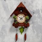 Часы настенные, серия: Маятник, "Виноградная лоза", плавный ход, 63 х 10 х 36 см, коричневые - фото 318377417