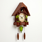Часы настенные интерьерные большие с кукушкой «Лоза», плавный ход, 63×10×36 см, коричневые - Фото 2
