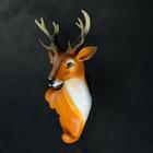 Подвесной декор - вешалка "Голова оленя" 33х18х14см - фото 23602752